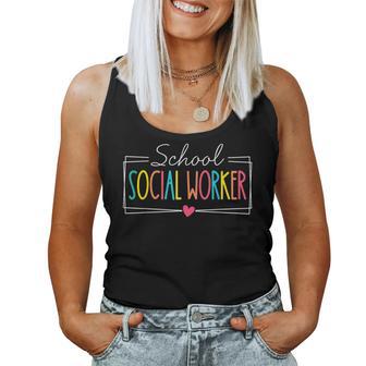 School Social Worker Summer Last Day Of School Women Tank Top - Thegiftio UK