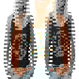 Segno Di Pace Hippie Hippie Retro Butterfly Nature Lo Canotta da donna - Novitaregali