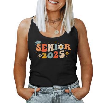 Senior 2025 Groovy Retro Senior Class Of 2025 Graduation Women Tank Top - Thegiftio UK
