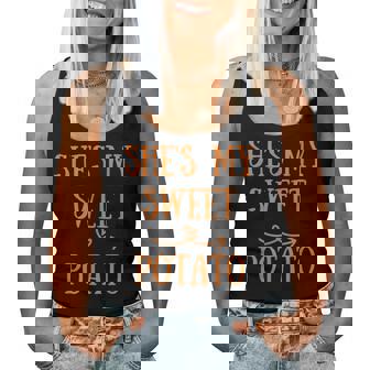 She's My Sweet Potato Cute Thanksgiving Fall Harvest Women Tank Top - Thegiftio UK