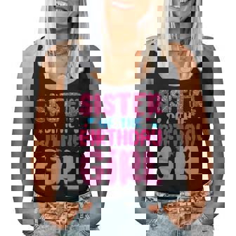 Sister Of The Birthday Girl Family Party Decorations Women Tank Top - Thegiftio UK