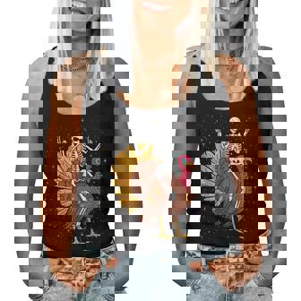 Skeleton Riding Turkey Thanksgiving Day Fall Autumn T- Women Tank Top - Thegiftio UK