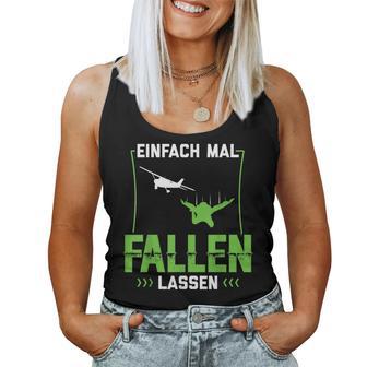 Skydive Parachute Jumping Einfach Mal Fallen Simply Fall Tank Top Frauen - Geschenkecke