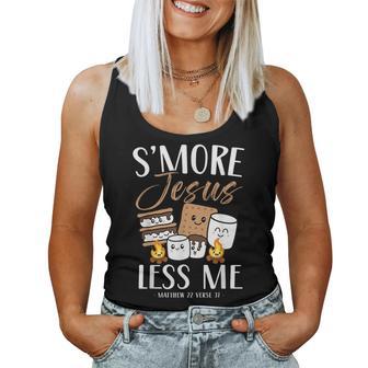 Smore Of Jesus Less Me Christian Camper Church Camping Women Tank Top - Thegiftio UK