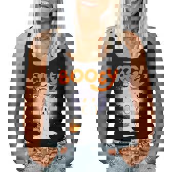 Spooky Season Ghost BooeyDog Halloween Pumpkin Women Tank Top - Monsterry