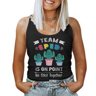 Team Sped Is On Point We Stick Together Cactus Women Tank Top | Seseable UK
