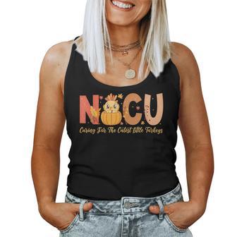 Thanksgiving Nicu Nurse Caring For The Cutest Little Turkey Women Tank Top - Thegiftio UK