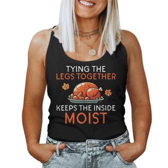 Thanksgiving Tying Legs Together Moist Joke Women Women Tank Top | Seseable UK