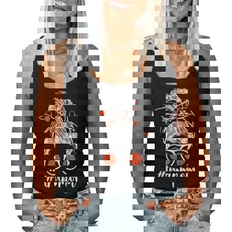 Trap Shooting Mom Of A Trap Shooter Mother Messy Bun Women Tank Top | Seseable UK