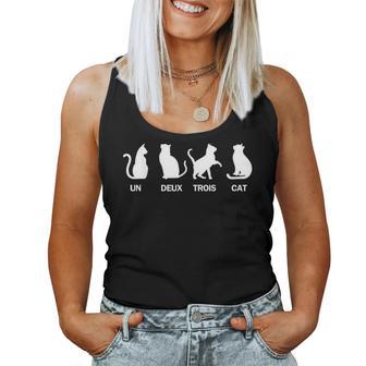 Un Deux Trois Cat Quatre Kitty Parents Mom Dad Women Tank Top - Thegiftio UK