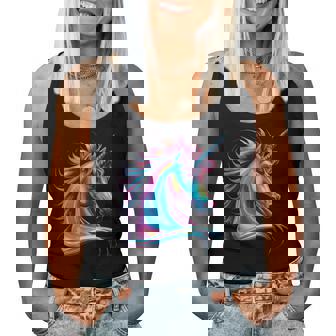 Unicorn Colorful Tie-Dye Unicorn Horse Women Tank Top | Seseable UK