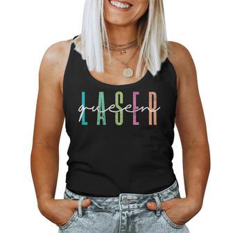 Vintage Laser Queen Laser Technician Laser Tech Women Tank Top - Thegiftio UK