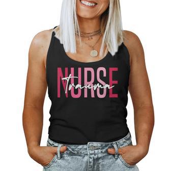 Vintage Trauma Nurse Er Trauma Icu Nurse Emergency Trauma Women Tank Top - Thegiftio UK
