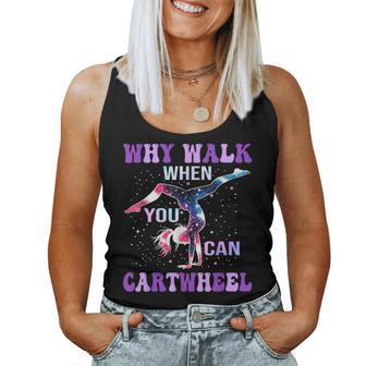 Why Walk When You Can Cartwheel Cute Gymnastics Girls Women Tank Top | Seseable UK