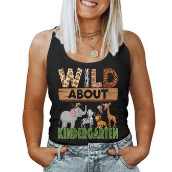Wild About Kindergarten Teacher Student Zoo Safari Women Tank Top - Thegiftio UK
