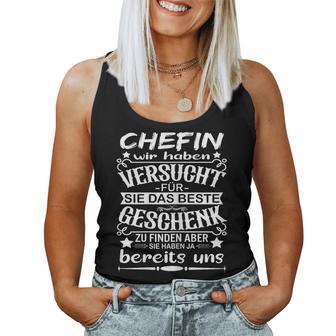 Women's Chefin Wir Habenersucht Für Sie Das Beste Zu Finden German Tank Top Frauen - Geschenkecke