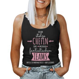 Women's Ich Bin Stolze Chefin Einer Unheuer Fantastischen Team Tank Top Frauen - Geschenkecke