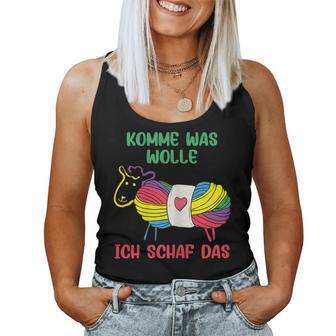 Women's Komme Was Wolle Knitting Crochet Tank Top Frauen - Geschenkecke