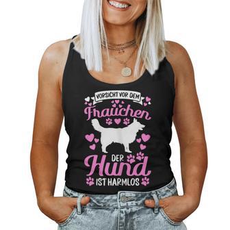 Women's Orsichtor Dem Frauchen Hund Ist Harmlos Tank Top Frauen - Geschenkecke