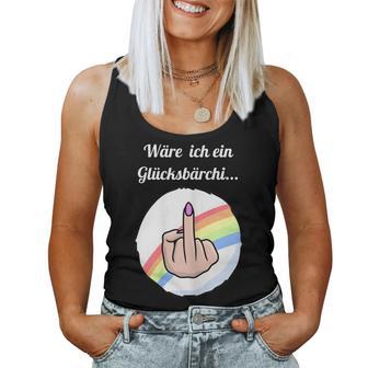 Women's Rainbow Was Ich Ein Glücksbärchi Middle Finger Tank Top Frauen - Geschenkecke