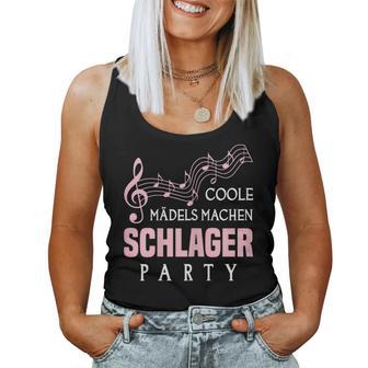 Women's Schlager Hit Party Music Hit Music Quote Tank Top Frauen - Geschenkecke