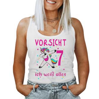 7Th Birthday Girl -Orsicht 7 Jahre Ich Kann Alles Tank Top Frauen - Geschenkecke