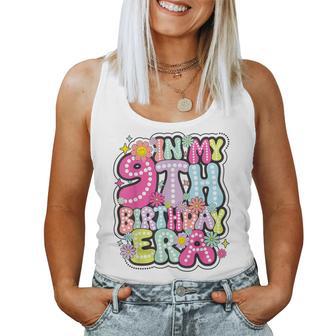In My 9Th Birthday Era Bday 9 Year Old Birthday Girl Groovy Women Tank Top - Thegiftio UK