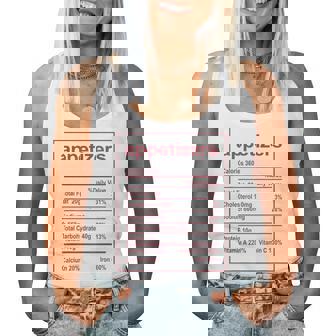 Appetizers Nutrition Facts Thanksgiving Christmas Women Tank Top - Monsterry