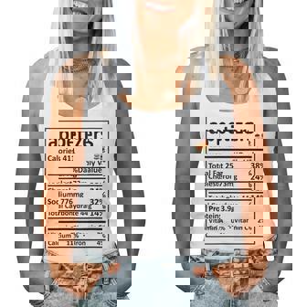 Appetizers Nutrition Food Facts Thanksgiving Costume Women Tank Top - Monsterry