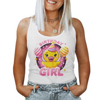 Birthday Girl Rubber Duck Birthday Party Women Tank Top - Thegiftio UK