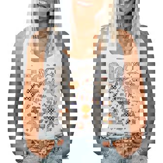 Boo Spooky Peds Crew Ghost Pediatric Nurse Halloween Women Tank Top - Monsterry