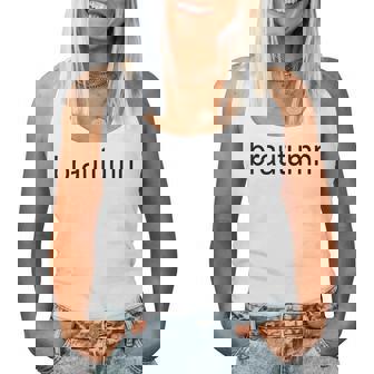 Brautumn Brat Autumn Fall Season Aesthetic Y2k Saying Women Tank Top - Thegiftio UK