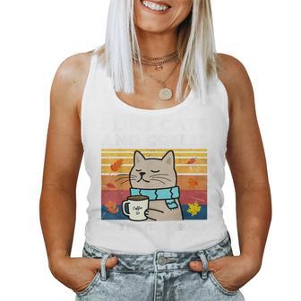 I Like Cats And Coffee And Maybe 3 People Cats Lover Women Women Tank Top - Thegiftio UK