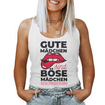 Cheeky Lips Gute Mädchen Böse Mädchen Spruch Gray Tank Top Frauen - Geschenkecke