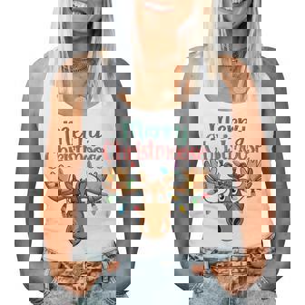 Christmas Moose Merry Christmoose Women Women Tank Top - Thegiftio