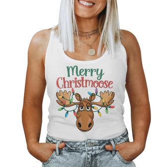 Christmas Moose Merry Christmoose Women Women Tank Top - Thegiftio UK