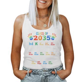 Class Of 2035 Grow With Me Color Handprint Pre-K 12Th Grade Women Tank Top - Monsterry