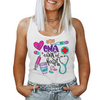 Cna Is A Work Of Heart International Nurses Day Nurse Women Tank Top - Thegiftio UK