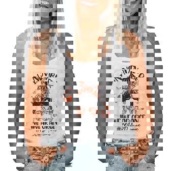 Copd Awareness Messy Bun Support In November We Wear Orange Women Tank Top - Thegiftio UK