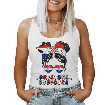 Croatia Hrvatska Djevojka Croatian Girl Croatia Flag Gray Tank Top Frauen - Seseable