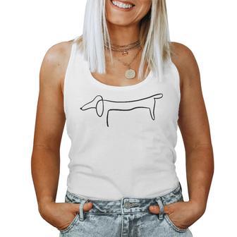 Dachshund Single Line Dog Owner Mummy Tank Top Frauen - Geschenkecke