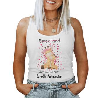 Einzelkind Ich Werde Große Schwester 2025 German Tank Top Frauen - Geschenkecke