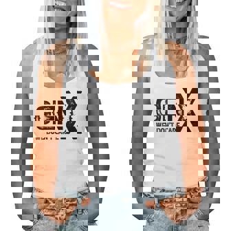 Gen X We Don't Care Generation X Women Tank Top - Monsterry