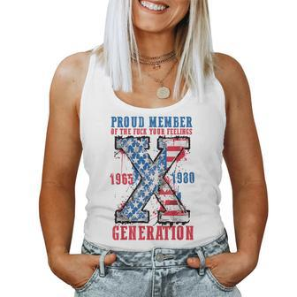 Generation 4Th Of July Gen-X 1965-1980 American Flag Womens Women Tank Top - Monsterry CA