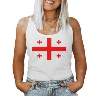 Georgia Flag Georgia Flag Georgian Flags Women's Tank Top Frauen - Seseable