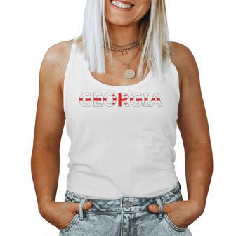 Georgia Flag Women's Georgian Flag Children Georgia Tank Top Frauen - Seseable