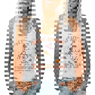 Groovy In My Spooky Hairstylist Era Ghost Halloween Women Tank Top - Thegiftio UK