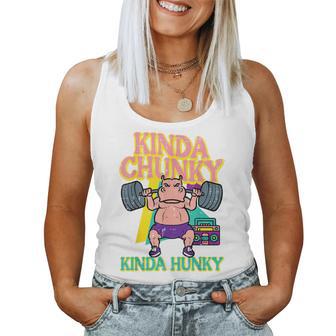 Gym Kindy Chunky Hunky Hippo Workout Fitness Women Women Tank Top - Thegiftio UK