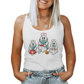 Halloween Ghost Nurses Er Crew Costume Scrub Top Women Women Tank Top - Thegiftio UK