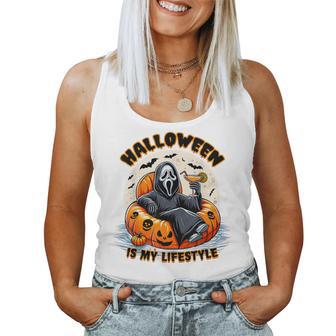 Halloween Is My Lifestyle Skeleton Women Women Tank Top - Thegiftio UK
